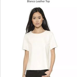 NWT Veda Blanco white leather top shopbop $330 xs